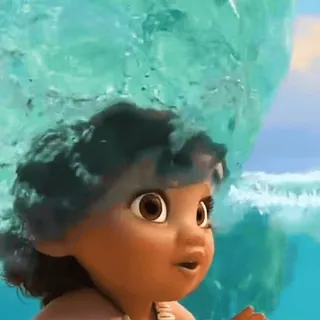 🪔 Moana dessin animé, bébé, enfant, océan, Disney, film telegram sticker