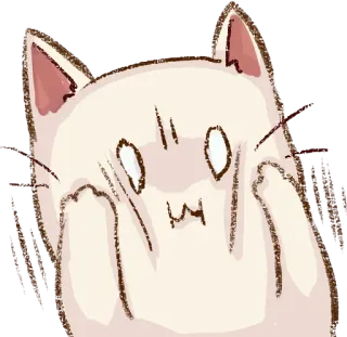 😱 cat, shocked, surprised, funny, cartoon telegram sticker
