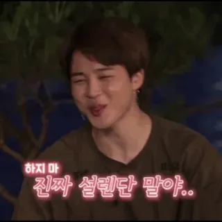 🏹 하지마
진짜 설렌단 말야.. kpop, korean, jimin, bts telegram sticker