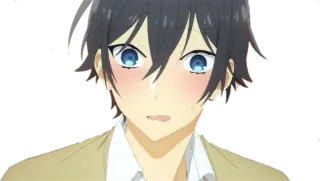 😳 Anime, Arrossire, Carino, Ragazzo, Personaggio telegram sticker