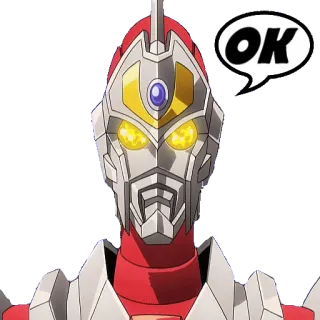 🆗 OK Roboter, ok, Sprechblase, Anime telegram sticker