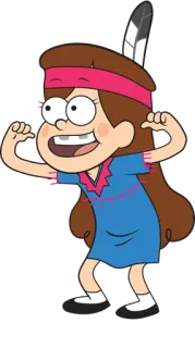 🤙 Mabel Pines Gravity Falls 漫画, メイベル・パインズ, グラビティフォールズ, キャラクター, アニメ telegram sticker