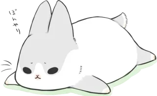 😞 ばっかり królik, zajączek, słodki, zwierzę, kawaii, japoński, rysunek, kreskówka telegram sticker
