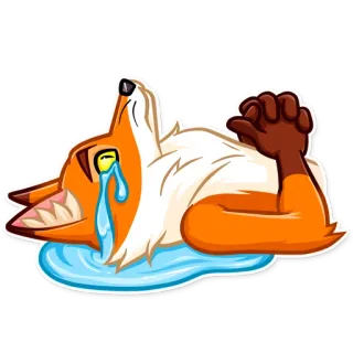 😭 fox, crying, sad, tears, emotional telegram sticker