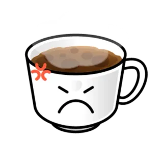 😡 coffee, angry, mood, cup, drink, upset telegram sticker