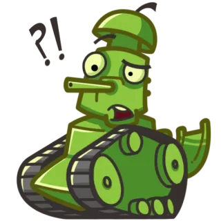 ⁉ Panzer, Cartoon, Fahrzeug, Militär, Krieg, Armee whatsapp sticker