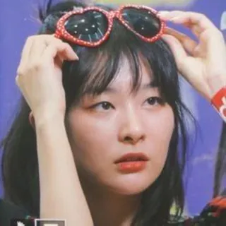 👘 Frau, Sonnenbrille, Herz, Mode, Porträt, Koreanisch telegram sticker