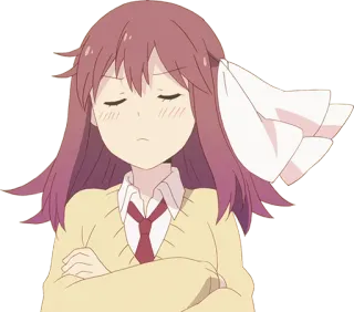 😑 Anime, Garota, Uniforme escolar, Fofa, Desenho animado, Mangá telegram sticker