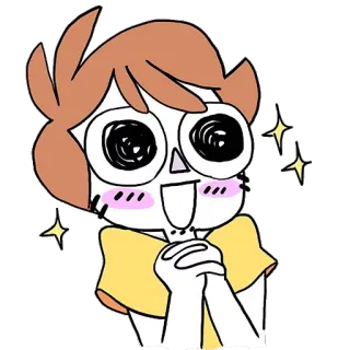 😍 만화, 귀여운, 행복한, 반짝이, 신나는 telegram sticker