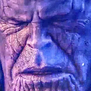 😞 Thanos Thanos, Marvel, vilão, super-herói, quadrinho, personagem telegram sticker