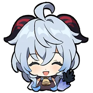 😄 Ganyu Genshin Impact anime, cute, character, video game, girl whatsapp sticker