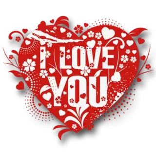 😴 I LOVE YOU amour, coeur, Saint-Valentin, romantique, floral, relation, message telegram sticker
