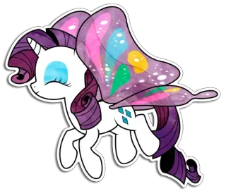 😛 Rarity My Little Pony Rarity, My Little Pony, unicórnio, desenho animado, adesivo, unicórnio alado telegram sticker