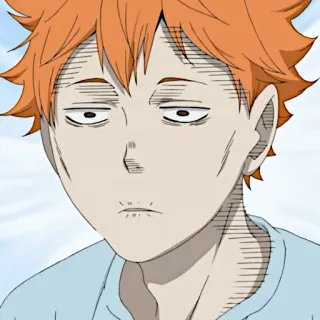 😷 Hinata Shoyo Haikyuu!! Аниме, Манга, Haikyuu, Хината, Шоё, Волейбол, Смешные, Персонаж telegram sticker