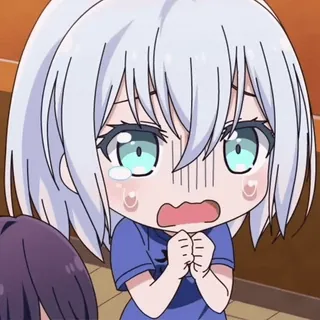 😖 动漫, 女孩, 哭泣, Q版, 悲伤, 情感 telegram sticker
