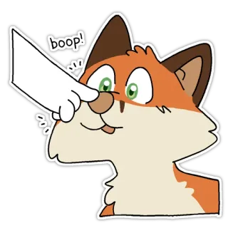 👉 boop! rubah, boop, binatang, lucu, kartun telegram sticker