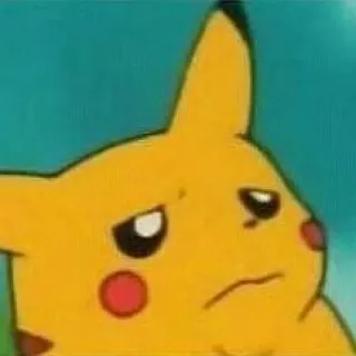 ⚡️ Pikachu pokemon, triste, arrabbiato, anime, giallo, carino telegram sticker