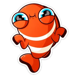 🤷‍♂️ Fisch, Cartoon, Tier, Süß, Meerestier, Ozean whatsapp sticker