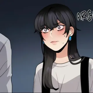 🐾 ARG mulher, desenho animado, expressão, surpresa, medo, desconforto telegram sticker
