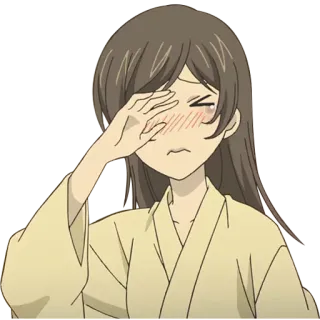 😫 Anime, Ragazza, Carina, Arrossire telegram sticker
