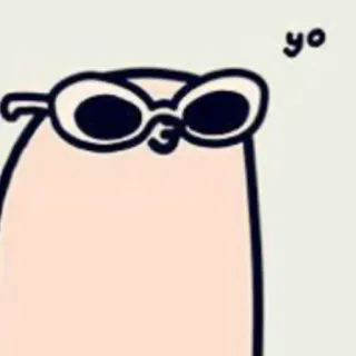 😎 yo keren, kacamata hitam, kartun, karakter telegram sticker