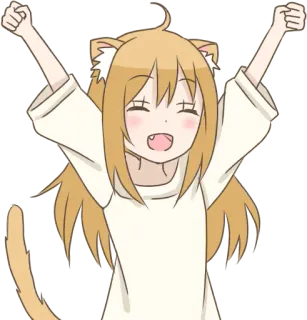 😄 アニメ, 猫, 幸せ, 漫画, 可愛い telegram sticker