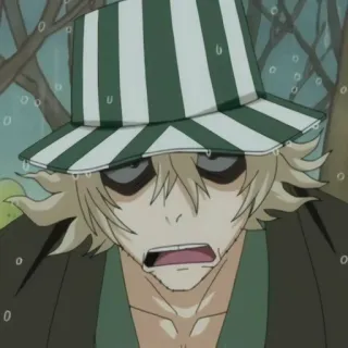 🙄 Kisuke Urahara Bleach anime, bleach, kisuke urahara, character, worried, expression telegram sticker