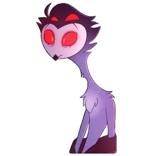 😕 Stolas Helluva Boss burung hantu, Helluva Boss, kartun, iblis, burung telegram sticker