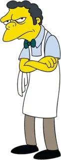 🤨 Moe Szyslak The Simpsons Moe, Simpsons, Kartun, Bartender, Acara TV telegram sticker
