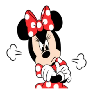 🙁 Minnie Mouse minnie mouse, cartoon, disney character, cute, funny whatsapp sticker