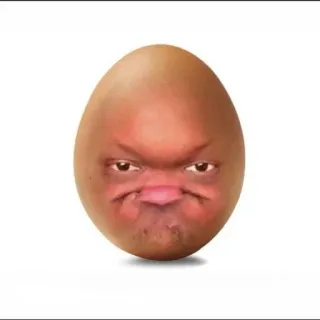 🤩 Uovo, Faccia, Divertente, Arrabbiato, Meme, Strano telegram sticker