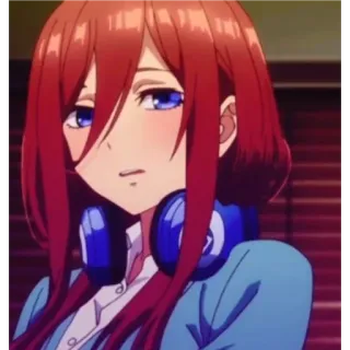 😃 Anime, Dziewczyna, Manga, Słuchawki, Słodkie, Kreskówka telegram sticker