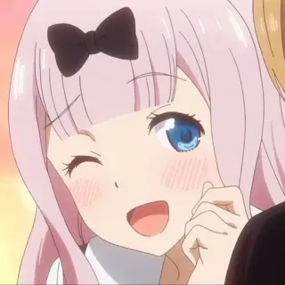 🌟 Chika Fujiwara Kaguya-sama: Love Is War Anime, Chika, Schattig, Knipoog, Kawaii, Meisje telegram sticker