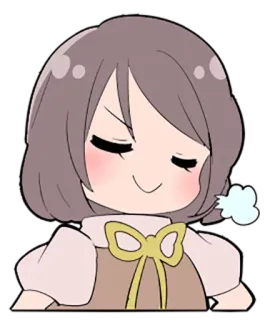 😎 动漫女孩, Q版, 可爱, 得意, 卡通, 角色 telegram sticker