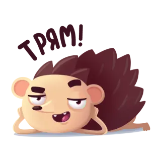 👋 Dibujos animados, Erizo, Animal, Lindo, Personaje, Ilustración telegram sticker