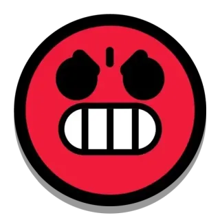 🤬 bravo, emoji, vermelho, desenho animado, rosto telegram sticker