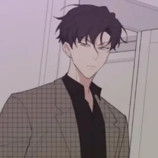 🎗 男, アニメ, キャラクター, スーツ, アート, 絵 telegram sticker