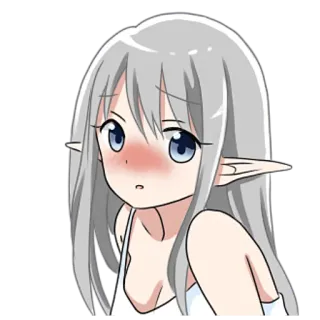 😳 アニメ, エルフ, 女の子, 可愛い, 漫画 telegram sticker