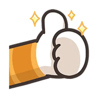 🐵 좋아요, 찬성, 긍정적, 승인, 좋음, 손동작, 엄지척 telegram sticker