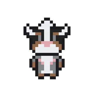 💗 Pixelkunst, Tier, Ziege, Nutztier, Digitale Kunst, Verpixelt telegram sticker