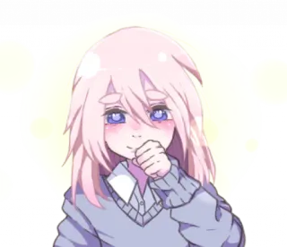 😊 Gadis anime, Blush, Lucu, Kawaii, Manga, Anime, Kartun telegram sticker
