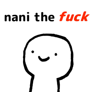 ❓ nani the fuck Meme, Nani, Anime, Gros mot whatsapp sticker