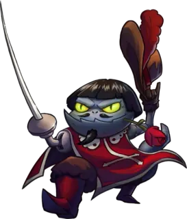 ✌ rana, spada, cartone animato, personaggio, fantasy, animale, rosso, baffi telegram sticker