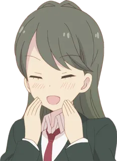 😄 Anime, Sorriso, Feliz, Garota, Fofo, Desenho animado telegram sticker