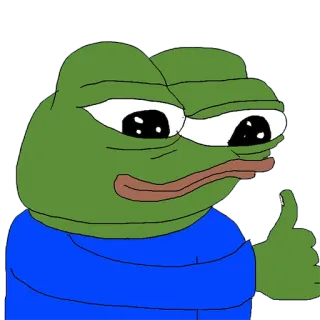 👍 Pepe the Frog Pepe, Frosch, Meme, Internet, Charakter telegram sticker