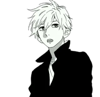 😱 Anime, Manga, Ragazzo, Ritratto, Illustrazione, Cartone animato telegram sticker