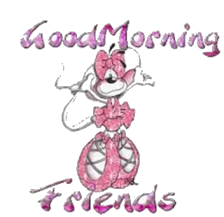 ❤ Good Morning Friends bom dia, saudação, amigos, desenho animado, rato telegram sticker