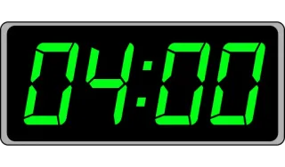 📟 04:00 time, clock, digital, numbers telegram sticker