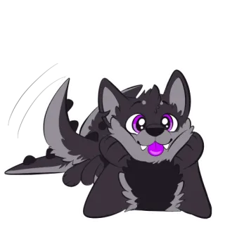 😊 Desenho animado, Animal, Lobo, Fofo, Adesivo telegram sticker