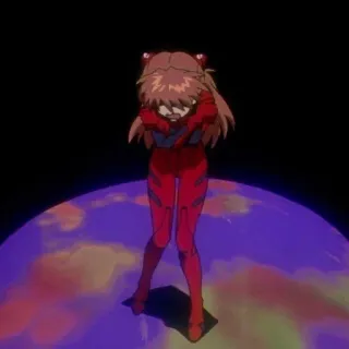 ❤️ Asuka Langley Soryu Neon Genesis Evangelion Anime, Manga, Gadis, Karakter, Sedih, Emosional telegram sticker